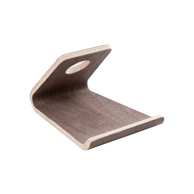 Rixus Showcase Phone Holder Wood Color