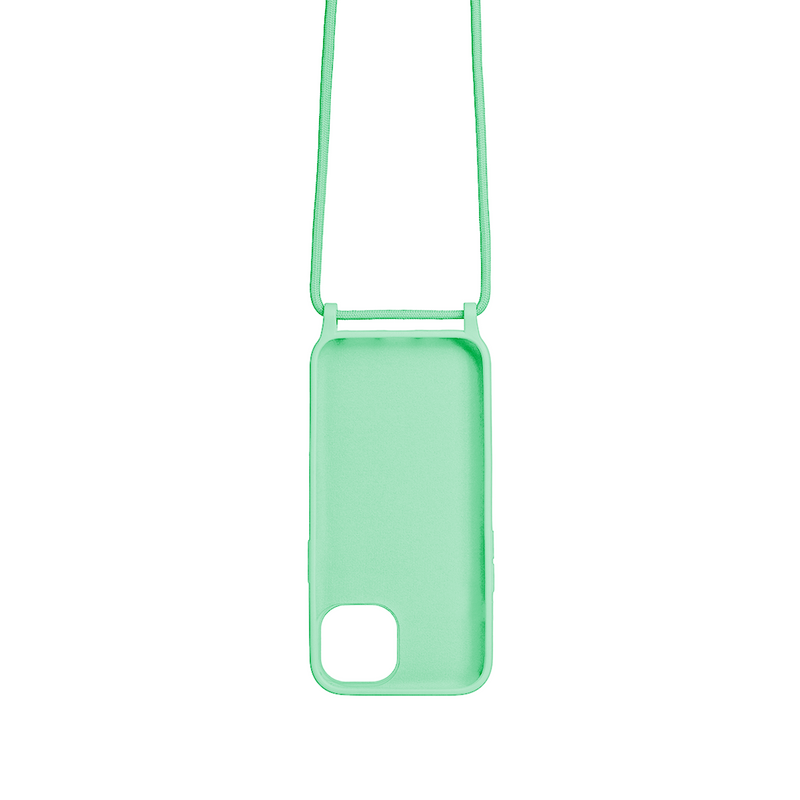 Rixus Pour iPhone 13 Pro TPU Necklace Cord Cover Matcha