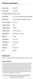 DTNO 1 DT5 Mate Amoled Smart Watch Black