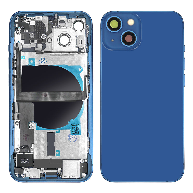 Para iPhone 13 Carcasa Completa incl. Todas las Piezas Pequeñas Sin Batería y Cámara Trasera Azul