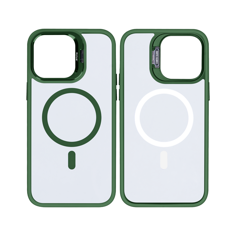 Rixus Classic 03 Case With MagSafe For iPhone 13 Pro Dark Green