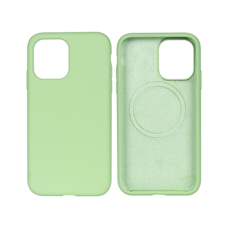 Rixus For iPhone 12 Pro Max Soft TPU Phone Case With MagSafe Matcha