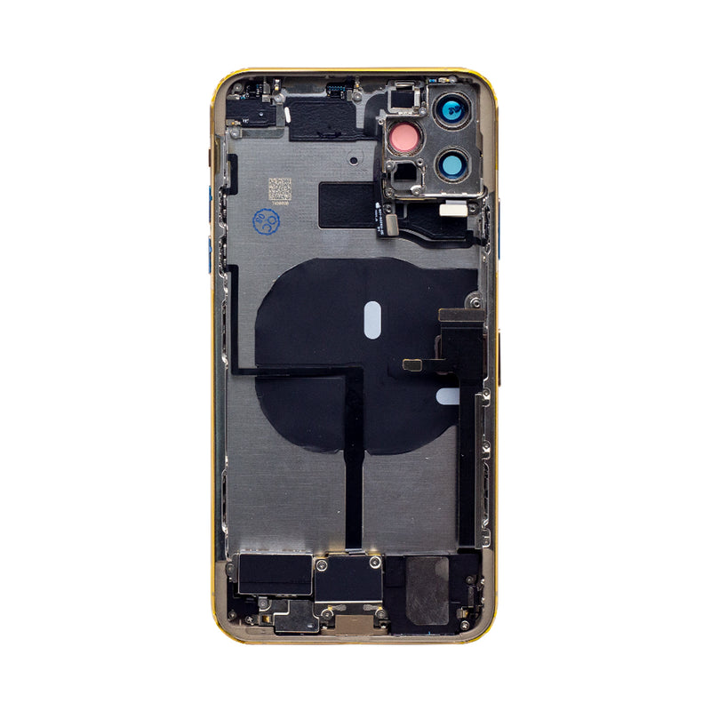 Pour iPhone 11 Pro Max Boîtier complet incluant toutes les petites pièces sans batterie ni appareil photo arrière (Gold)