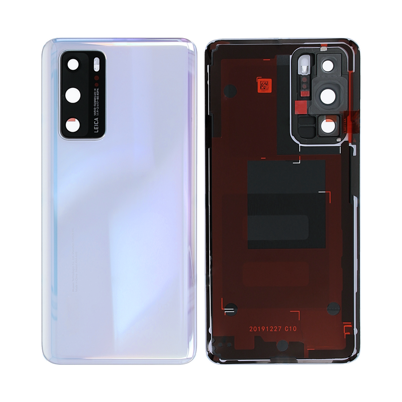 Huawei P40 ANA-NX9, ANA-LX4 Tapa Trasera Blanco Hielo Con Lente