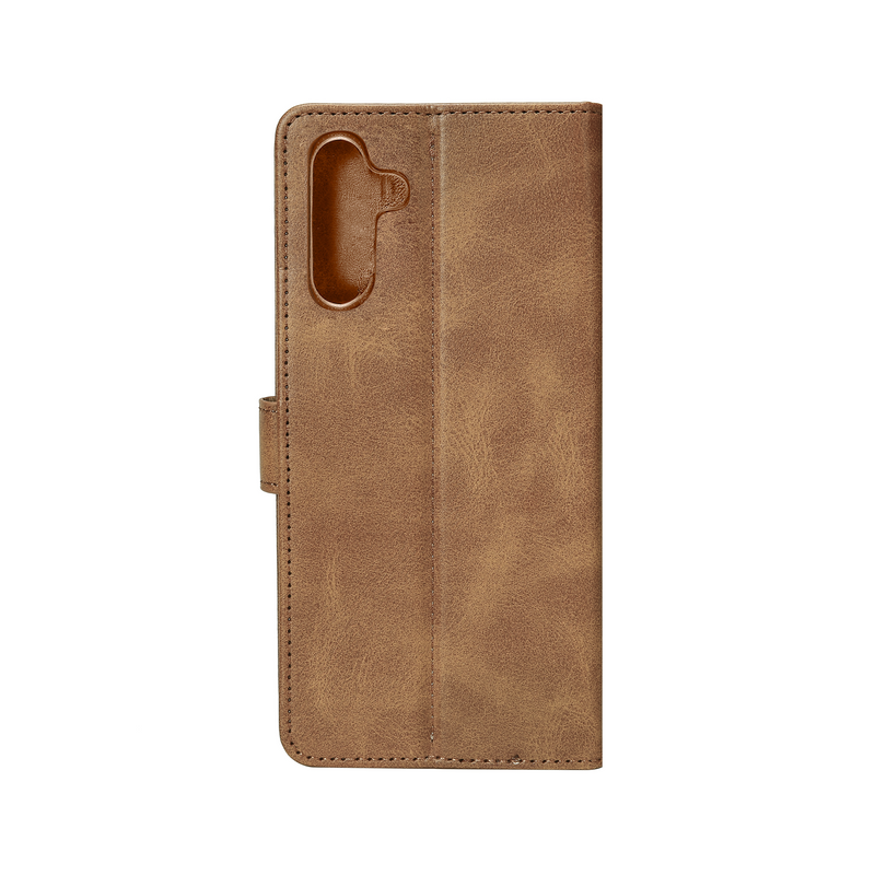 Rixus Bookcase For Samsung Galaxy A16 A166E Light Brown