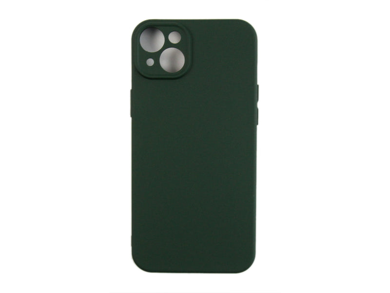 Rixus Para Funda TPU Suave para iPhone 14 Plus Verde Oscuro